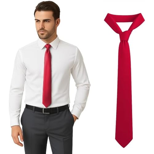 Man of Men Solid Color Ties for Men, Mens Ties, Adjustable Mens Tie, Necktie for Business and Wedding