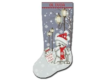 machine embroidery christmas stocking