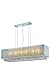 Elegant Lighting 1691D41C-CL03/RC Moda Collection 6-Light Hanging Fixture Royal Cut Crystals with Chrome Finish, Silver Fabric Shade