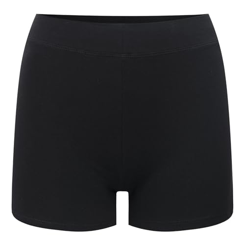 Girls Dance Shorts,Cotton Gymnastics Shorts Kids Athletic Biker Short Pants for Lounge Workout Volleyball Running Black