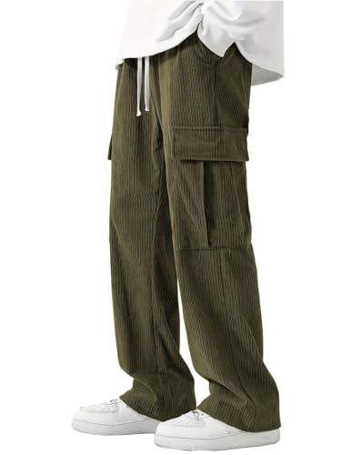 Image of GRECIILOOKS Cargo Joggers for Men - Cotton Loose Fit Utility Pants with 4 Pockets | Durable Outdoor & Hiking Trousers (Available in Plus Size)