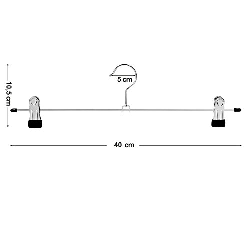 SONGMICS 40 grucce per pantaloni in metallo, 40 x