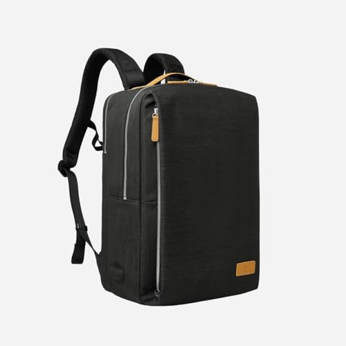 Nordace Siena Pro 15 スマートバックパック USBポート付き - 16インチ ノートパソコンバックパック 20L デイリーバックパック 旅行 日常 仕事用, ブラック-ブラウン, 標準, デイパックバックパック。