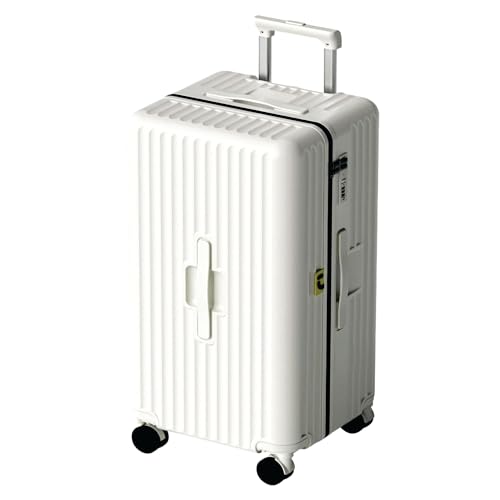 yuweijie Valise Multifonction avec Porte-gobelet intégré et Support pour Smartphone · Valise Cabine · 100% PC · 4 Roues · Serrure TSA · Poignée Télescopique Réglable · S-57cm · 45L · Blanc