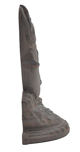Fish Doorstop Distressed Brown Cast Iron Nautical Home Decor 7.75" Tall #TOP3