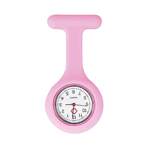 PCL Media ltd Nurses Fob Watch Brooch for Women for The Health Care Industry Nurses Silicon (Dark Pink) Health Care Nurse Doctor Medical Brooch Fob Watch