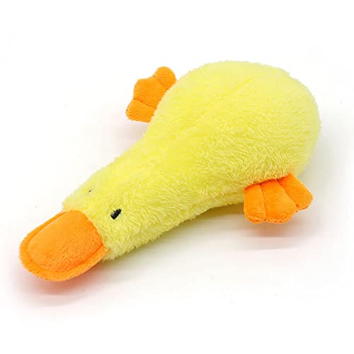 Dihope Hundespielzeug Quietschendes Kauen Spielzeug Plüschtier Langlebig Kauspielzeug Niedliche Streifen Tiere für kleine mittel große Hunde Welpe(Ente 2,23*15CM) Cover