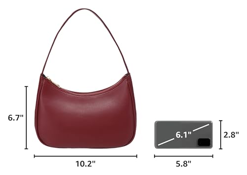 Image of CYHTWSDJ Shoulder Bags for Women, Cute Hobo Tote Handbag Mini Clutch Purse with Zipper Closure