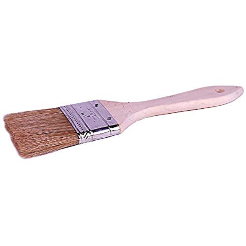 Image of Weiler 40069 2-1 /2 inch Chip & Oil Brush, White Bristle, 1-1 /2 inch Trim Length, Wood Handle (Pack of 20)