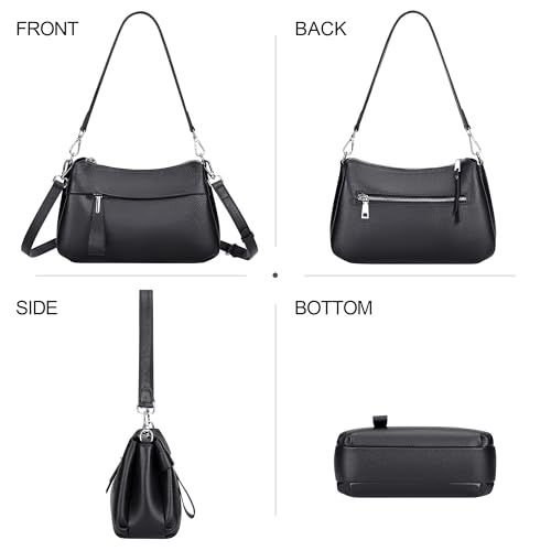 Over Earth Leather Handbags for Women Small Hobo Shoulder Bag Ladies Crossbody Purse - Image 5