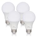 Simba Lighting LED A19 Light Bulbs (4 Pack) 9W 60W Equivalent Standard Size Energy Efficient for Home Applications, E26 Medium Base, 2700K Warm White