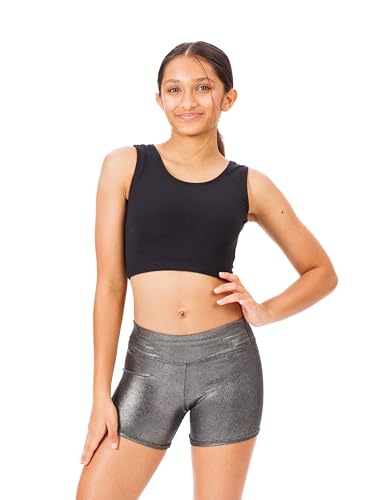 Image of IKAANYA Girls or Women Snug Fit Micro Shorts for Gymnastics, Dance, Sports or Fitness