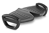 Ergolutions® Aktiv Fußstütze - Höhenverstellbar, Wippfunktion, Massage-Oberfläche, für dynamisches Stehen & Sitzen, Rutschfest, Schwarz, Ideal für Büro & Home-Office