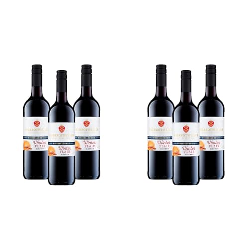 Oberrotweiler Winterflair Winzer-Glühwein rot - vollmundig fruchtiger Glühwein - der Klassiker, perfekt für die kalte Weihnachts- & Winterzeit - Anbaugebiet Kaiserstuhl (3 x 0,75 l) (Packung mit 2)