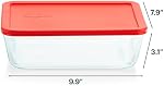Pyrex Simply Store Glass Food Storage Container, Snug Fit Non-Toxic Plastic BPA-Free Lids, Freezer Dishwasher Microwave Safe, 11 Cup