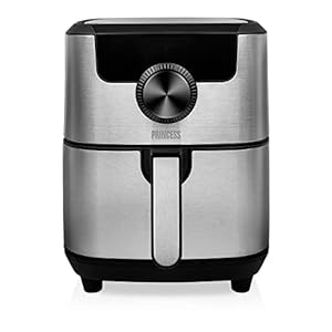 Princess 182033 Digital Airfryer Deluxe – Inhoud 4.5 liter – Roestvrijstaal, Zilver