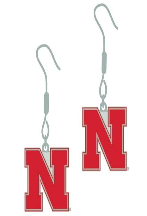 Nebraska Cornhuskers Earrings J-Hook Logo