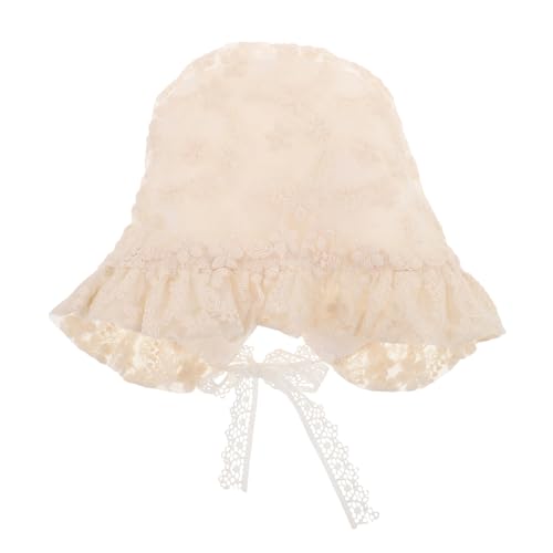 Infant Sun Hat: Adjustable Baby Girl Princess Hat - Breathable Lace Sun Cap for Infants - Lightweight Design for Celebrations and Everyday Outfits Beige