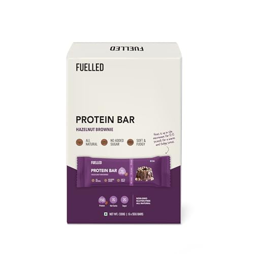 Fuelled Protein Bar 15 g Hazelnut Brownie/Pack of 6 x 55 g/Healthy Snacks / 100% Whey Protein/High Protein, Low Calorie & High Fibre (B0CQMCB6MR) Amazon Price History, Amazon Price Tracker