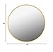 Fabuday Round Gold Mirror for Wall - 20 Inch Circle Mirror for Bathroom, Living Room Decor, Metal Golden Framed Small Circular Mirror