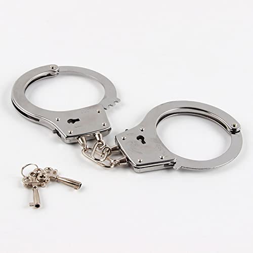 WASHOI Algemas de brinquedo, algemas de metal com chaves, algemas de cosplay de polícia acessórios d
