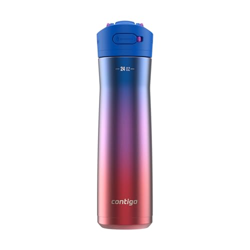 Image of Contigo Ashland Chill 2.0 Stainless Steel Water Bottle with AUTOSPOUT Lid, 24 oz, Lazuli Ombre