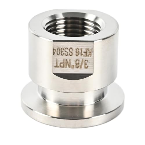 Image of SS304 KF16 NPT Female Adaptor thread 3 /8 inch NW16 KF Female coupling ISO-KF25 X FNPT 3 /8 inch