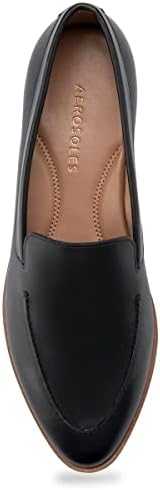 Aerosoles womens Slip On East Side Flat Loafer Black 9M US, Black Leather, 7.5 US | Image 4