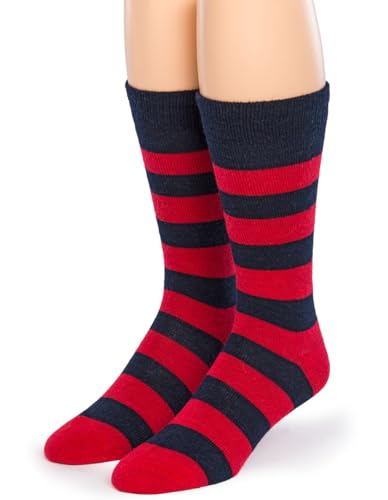 Image of WARRIOR ALPACA SOCKS - Fresh Classic Rugby Stripe - Alpaca Wool Dress Socks