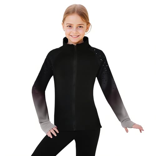 Veste de patinage artistique LIUHUO en velours dégradé haute couture