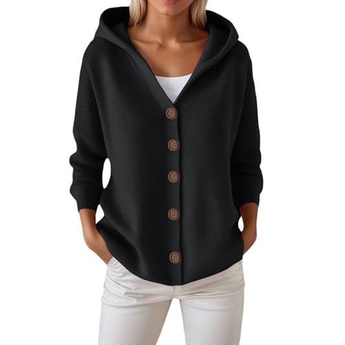 Manteau cardigan tricoté à boutons pour femme pour l'hiver