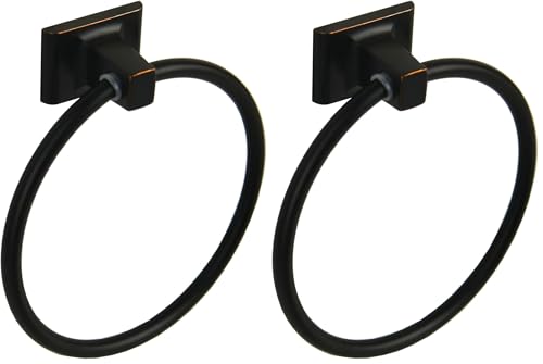 Image of Design House 539239 Millbridge Classic Towel Ring, Oil Rubbed Bronze (Pack of 2)