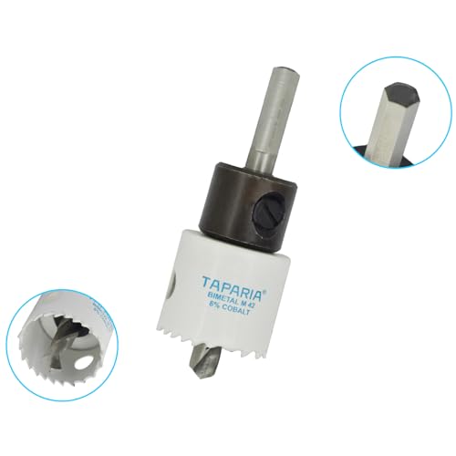 Image of Taparia Bimetal Mini Hole Saw HSM 25 - Precision Cutting Tool, High -Speed Steel Teeth for Wood, Metal & Plastic