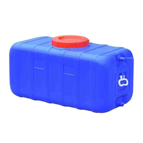 LICOME Plastic Rectangular Water Tank 48L/80L/110L/160L/200L/340L Thickened HDPE Outdoor Storage Tank with Lid(Blue,160L)