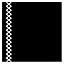 1pk 3in Black W White Stitch