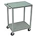 Utility Cart, 300 lb. Cap., PE, 2 Shelves