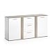 Produktbild Vicco Sideboard NOVELLI Highboard weiß Kommode Anrichte Schrank 2 Türen (Weiß/Sonoma)