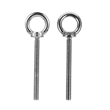GLEAVI 2pcs M10x100 304 Stainless Steel Lifting Eyebolts Eyelet Bolts Threaded Ring Screws for Industrial Lifting Device Parts and Heavy-Duty Fastening Applications