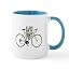 White/Blue Inside - I Love My Bike Mugs
