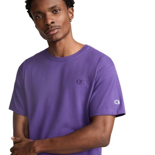 Champion Mens Classic Jersey Tee Shirt, Purple Pr, Medium US3