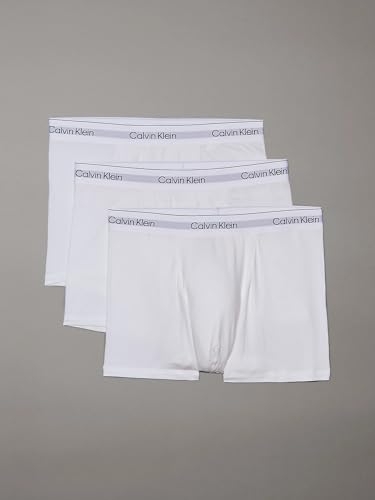 Erkek Pamuklu Normal Kalıp Logolu Elastik Bel Bantlı 3'lü Beyaz Boxer LV00NB4286-100