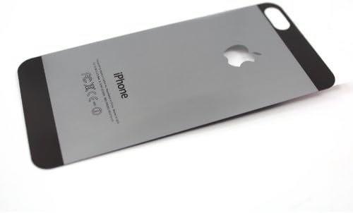 FOME Premium Tempered Glass Screen Protector Stylish Mobile Decal Back Body Sticker for Apple iPhone 5 /iPhone 5S Black
