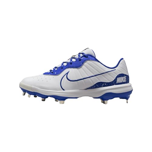 Nike Alpha Huarache Varsity 4 Low Men's Baseball Cleats (DJ6516-102, White/Hyper Royal) Size 15
