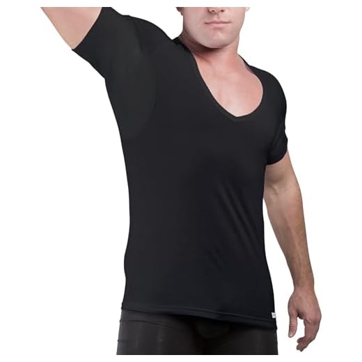 Ejis Camiseta Masculina À Prova De Suor - Algodão, Ajuste Regular, Gola V Profunda Com Protetores Suor, Alternativa Anti-Odor E Sem Alumínio