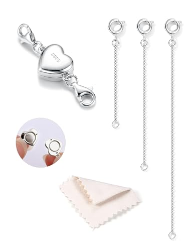 YADOCA Kettenverlängerung Silber 925 Magnetverschluss Kette 14K Vergoldete Verlängerung Gold Kette Halskette Fußkettchen Armband Verlängerungskette für Damen Herren