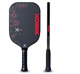 Xowak Signature Series Premium - Paleta de pickleball de fibra de carbono de 16 mm (rojo)