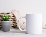 11oz Sublimation Blank Mugs - Case of 24 - Dhyana Collection | White Ceramic Coffee Mugs for Heat Press & Cricut | Coated for Sublimation Printing