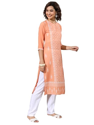 Image of Vishudh Women's Kurta | Regular Fit | Trendy Ethnic Top for Everyday Comfort