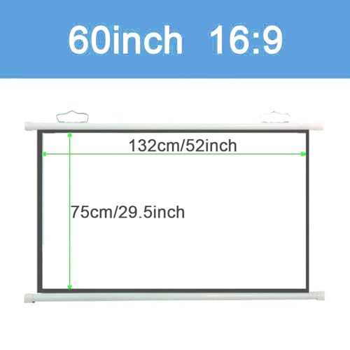 Pantalla manual de proyección 60 pulgadas 16:9 miniatura 7