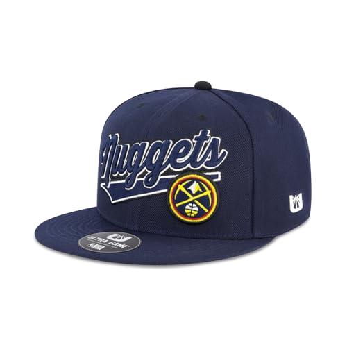 Ultra Game NBA Official Youth 8-20 Snap Back 3D Embroidered Team Logo Baseball Cap Hat, Denver Nuggets, Team Color, 1SIZE
